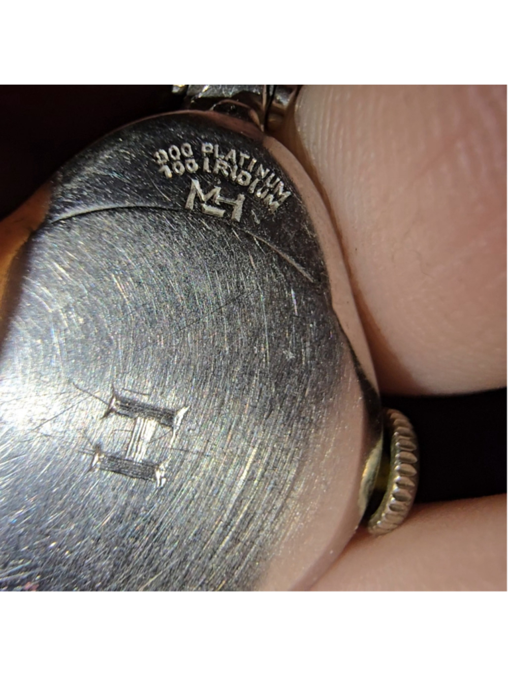 1934 Hamilton Cocktail Platinum 995A Movement Platnium Diamond Buckle Clasp